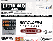 Tablet Screenshot of electricmojoguitars.com